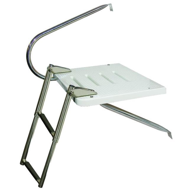 3-Step O/B Transom Platform W/1 Arm Ss 316 Telescoping Mt Bottom
