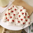 thumbnail image 1 of QIPOPIQ Girls Cardigan Uniform Sweater Long Sleeve Button Down Fall Winter Knit Tops for Kids Clearance, 1 of 3