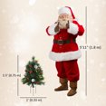 thumbnail image 3 of HOMCOM 2 Pieces Prelit Artificial Christmas Tree with LED, Mini Xmas Tree, 3 of 10