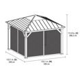 thumbnail image 3 of hometrends 10 ft. x 10 ft. Hard Top Cedar Gazebo, 3 of 9
