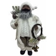 thumbnail image 1 of Holiday Time Christmas Dark Skin Santa with Wreath 18 inch, 1 of 6