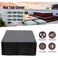 thumbnail image 1 of Housse de Protection pour Jardin pour Spa Gonflable, Imperméable, Résistante aux Déchirures et aux UV, Housse Carrée pour Spa Extérieur, Housse de Spa 200x200x85 cm, 1 of 8