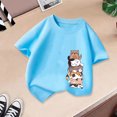 thumbnail image 4 of T-shirt d'Été à Manches Courtes et Col Rond Imprimé Mode Mignon pour Filles Juniors Petites Filles Crop Top 4t, 4 of 4