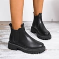 thumbnail image 1 of Styesk Bottes pour Femmes Mode Bottes Mi-Mollet pour Femmes Décontractées Bout Rond Bottes Confort Chaussures Décontractées Bottes de Travail pour Femmes, 1 of 9