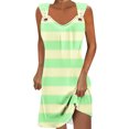 thumbnail image 2 of Pisexur Robe Sans Manches à Col en V pour Femme Été Confort Mode Couleur Unie Poche Robe Sans Manches à Col en V Robe pour Femme, 2 of 5