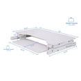 thumbnail image 3 of Rocelco 32" Height Adjustable Standing Desk Converter - Quick Sit Stand Up Dual Monitor Riser - Gas Spring Assist Tabletop Computer Workstation - Large Retractable Keyboard Tray  (White), 3 of 8