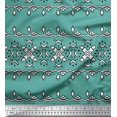 thumbnail image 1 of Soimoi Rayon Fabric Floral Block Print Fabric by The Yard 56 Inch Wide, 1 of 3