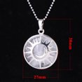 thumbnail image 4 of Pendentif Plat Perle Pierre Naturelle Quartz Argent Couleur Collier Femmes Hommes, 4 of 6