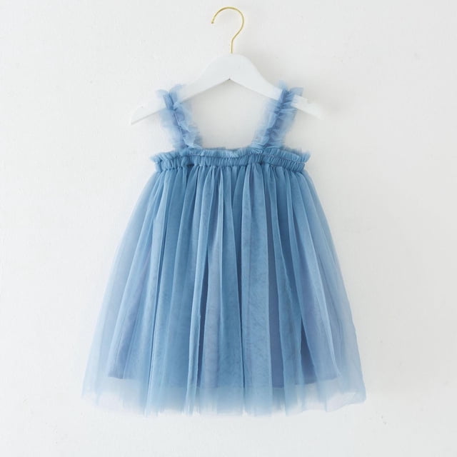 Cowsor Baby Girl Dress Flower Tulle Party Dresses Princess Pageant Birthday Wedding