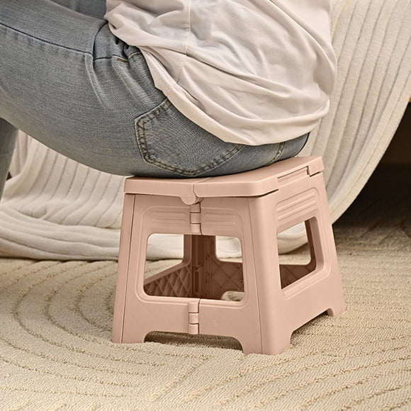 Tabouret Pliant, EDHITNR Petit Tabouret Portable Gain de Place, Tabouret Compact et Léger en Plastique Pliable pour la Maison, le Bureau, les Voyages en Plein Air