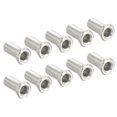 thumbnail image 1 of Unique Bargains 25mm Long Pipe Hexagon Countersunk Flat Head M10 Thread Lamp Rod 10 Pack, 1 of 5