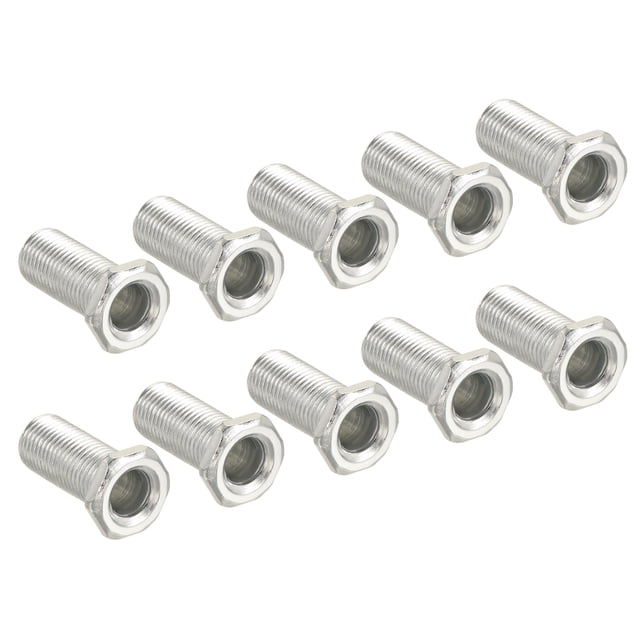 Unique Bargains 25mm Long Pipe Hexagon Countersunk Flat Head M10 Thread Lamp Rod 10 Pack