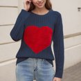thumbnail image 4 of Yuyuzo Sweaters for Women Valentines Day Crewneck Long Sleeve Shirts Loose Casual Comfy Knit Pullover Tops, 4 of 6