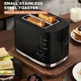 thumbnail image 1 of YAOMOBB Fast Heating Technology Toaster Home Toaster 2 Piece Bread EU Plug Stainless Steel Wide Slot Fast Heating Detachable Tray DIY Breadfast Waffles Bagel, 1 of 6