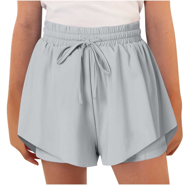 Tumotour Athletic Shorts For Teens Elastic Gym Running Biker Shorts For Teen 2-In-1 Running Active Workout Shorts