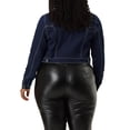thumbnail image 3 of GRACE & GRANDEUR Women's Plus Size Jean Button Outfits Fashion Cropped Denim Jackets, 3 of 6