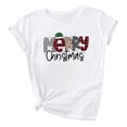 thumbnail image 2 of Jsaierl T-Shirts Joyeux Noël pour Femmes T-Shirts Graphiques Amusants Manches Courtes Col Rond Hauts Cadeaux des Fêtes, 2 of 4