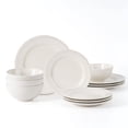 thumbnail image 1 of Mainstays Darby Vanilla 12 Piece Stoneware Dinnerware Set, 1 of 10