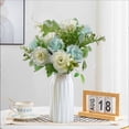 thumbnail image 2 of Flowers Artificial for Decoration Diamond Rose Plastic Bouquet, 5 Forks 10 Mini Roses Blue Waterproof Fade Proof Home Office Decor Roses Artificial Flowers, 2 of 6
