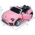 thumbnail image 3 of 12V Volkswagen Beetle Kids Ride On Car Pink, 3 of 5