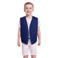 thumbnail image 2 of TOPTIE Kid Volunteer No-Button Child Vest Waistcoat Party Vests 5 Packs-Navy-M, 2 of 5