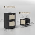 thumbnail image 3 of HOMCOM 2 Drawer File Cabinet Lockable Filing Cabinet for A4 Letter Black, 3 of 10