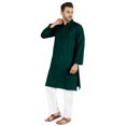 thumbnail image 3 of Atasi Ensemble Kurta Pyjama 2 Pcs pour Homme, Col Henley, Kurta Long Décontracté, 3 of 7