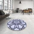 thumbnail image 4 of Ahgly Company Tapis d'Intérieur Lavable en Machine Carré Transitionnel Bleu Lavande, 7 Pieds Carré, 4 of 7
