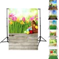 thumbnail image 2 of Coofit Photographie Fond Mignon Oeuf Coloré Photo Toile De Fond Studio Prop pour Pâques, 2 of 7