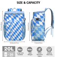 thumbnail image 4 of Striped and Checkered Fusion Insulated Backpack Cooler - 20L Leakproof Soft Cooler for Beach & Road Trips, 4 of 5