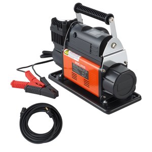 VEVOR 12V Heavy Duty Air Compressor, Auto-Stop Portable Tire Inflator with LCD Digital Display, 7.14 CFM 150PSI Offroad Air Pump with Adapters