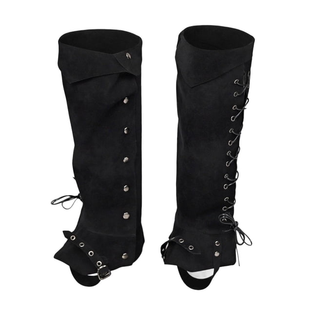 Tachiuwa Couvre-Bottes de Pirate Hauts de Bottes de Cosplay pour Convention d'Anime Performance Théâtrale Noir
