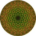 thumbnail image 1 of Ahgly Company Tapis d'Intérieur Lavable en Machine Carré Transitionnel Rouge Brun, 3 Pieds Carré, 1 of 7