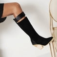 thumbnail image 1 of Babysbule Boots for Women Winter Ladies Super High Heel Colorblock Pointed High, 1 of 5