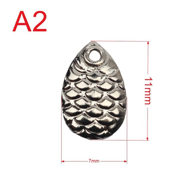 50 Pcs Fishing Spinner Rings Blades Flattie Attractor Lure Spoon Accessories