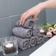 thumbnail image 4 of 6 x Bath Mitts 6" Euro Towels with Loops 6 Pack, 4 of 6