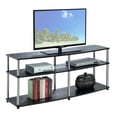 thumbnail image 4 of Pemberley Row Wood Black TV Stand Rectangular Open Concept Shelves Holds TVs Up to 60" Unassembled, 4 of 5