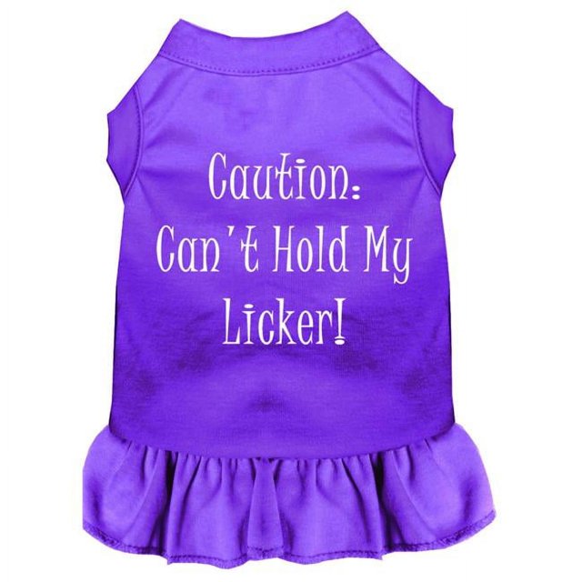 Can't Hold My Licker Screen Print Dress Purple Xxl (18)