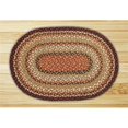 thumbnail image 1 of Capitol Importing 02-319 Burgundy-Mustard-Ivory - 20 in. x 30 in. Oval Braided Rug, 1 of 2