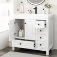 thumbnail image 1 of GAZHOME Meuble-Lavabo de Salle de Bain avec Lavabo, Armoire de Rangement de Salle de Bain Moderne Épaissie, 36 Pouces, 1 of 7
