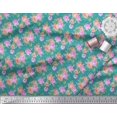 thumbnail image 2 of Soimoi Rayon Fabric Dot,Leaves & Rose Floral Decor Fabric Printed Yard 56 Inch Wide, 2 of 3