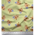 thumbnail image 1 of Soimoi polyester Crepe Fabric Wool & Cat Animal Printed Fabric 1 Yard 52 Inch Wide, 1 of 3