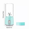 thumbnail image 3 of Juicer Portable Juicer Cup Rechargeable USB 420ml 800mAh Battery Outdoor Travel Juicing 1Pcs Light Blue Rkxzt, 3 of 9