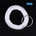 thumbnail image 3 of Unique Bargains Porte-Clés Spirale Extensible en Plastique, Blanc 5 Pack, 3 of 5