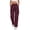 Wine, variant on Lenpel Cargo Pants for Women Baggy Elastic High Waisted Side Split Straight Leg Travel Pants Streetwear Casual Trousers(Black,XX-Large)