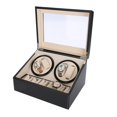 thumbnail image 1 of Garosa Remontoir de Montre pour 4 Montres Automatiques + Boîtier de Rangement pour Montre à 6 Compartiments Moteur Silencieux Rotation Multiple, Remontoir Automatique, Remontoir de Montre 4, 1 of 7
