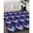 thumbnail image 3 of Ahgly Company Machine Washable Indoor Rectangle Transitional Periwinkle Purple Area Rugs, 8' x 10', 3 of 7