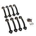 thumbnail image 1 of Metal Cabinet Knobs Metal Cupboard Door Handles Drawer Pulls 8Pcs Hardware , Black, 1 of 8