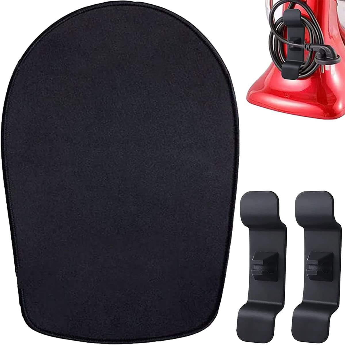 Mixer Mover Sliding Mats for KitchenAid Stand Mixer with 2 Cord Organizers Durable Rubber Stand Mixer Glide Mats Set Kitchen Appliances Blender Sliding Pad...