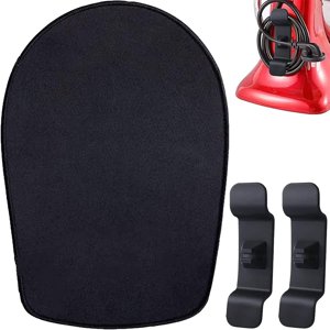Mixer Mover Sliding Mats for KitchenAid Stand Mixer with 2 Cord Organizers Durable Rubber Stand Mixer Glide Mats Set Kitchen Appliances Blender Sliding Pad...